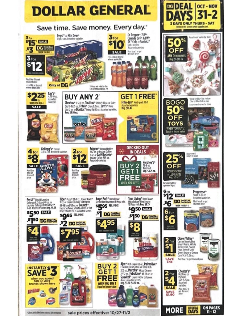 Dollar General Ad Scan for October 27 - November 2, 2024