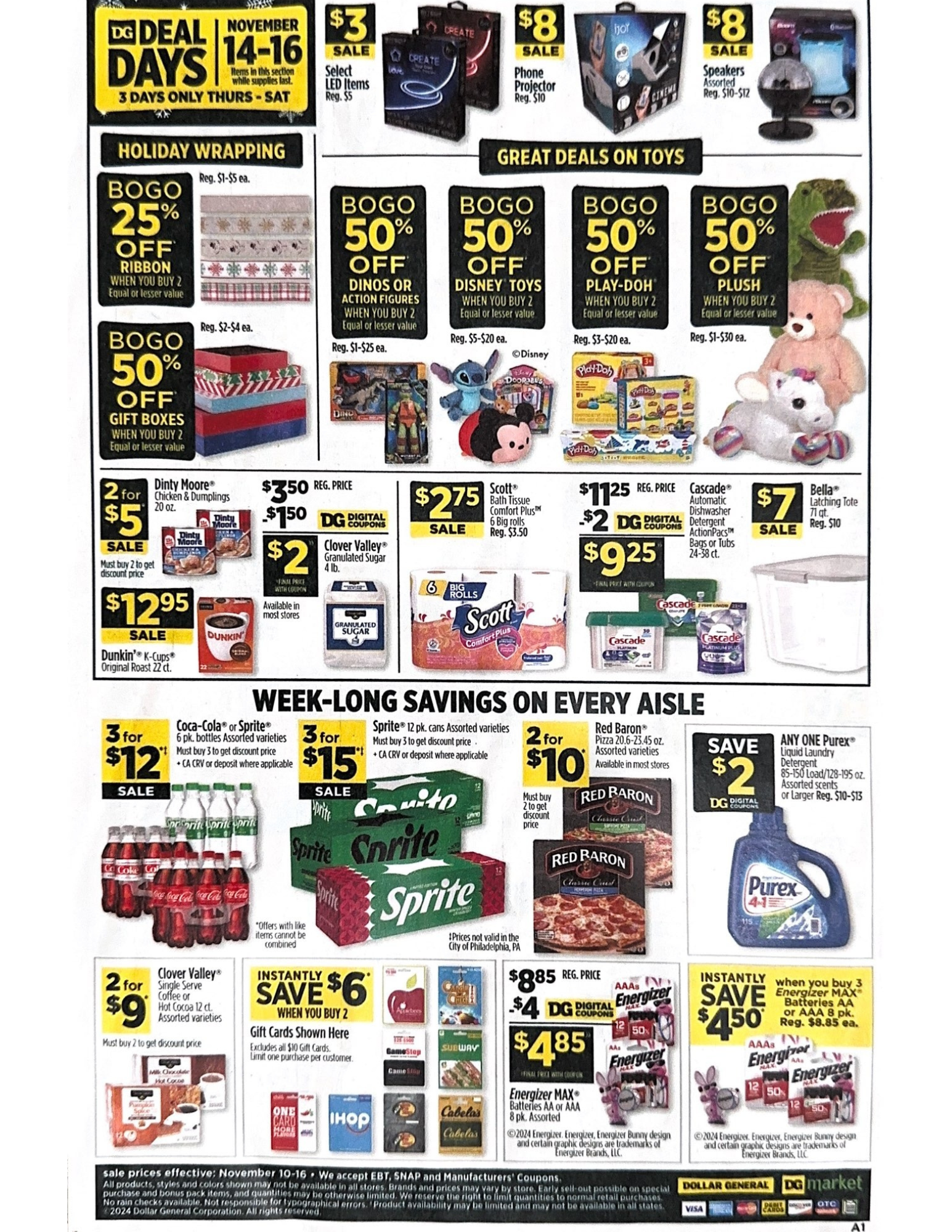 Dollar General Ad Scan for November 10 - November 16, 2024 (11/03-11/09); Here is your Dollar General Ad Scan for 11/10-11/16