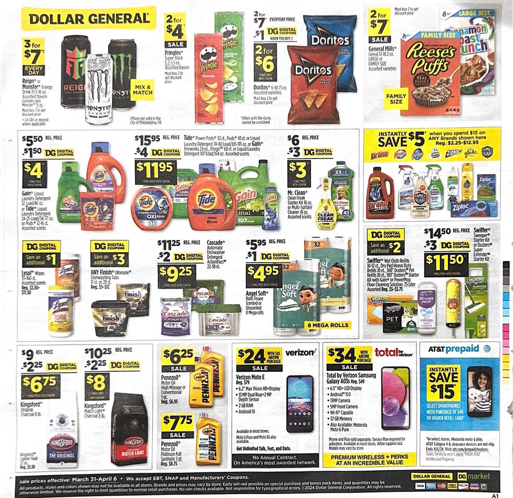 Dollar General Ad Scan March 31, 2024-April 6, 2024