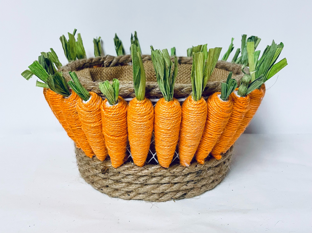 DIY Dollar Tree Carrot Basket for Easter