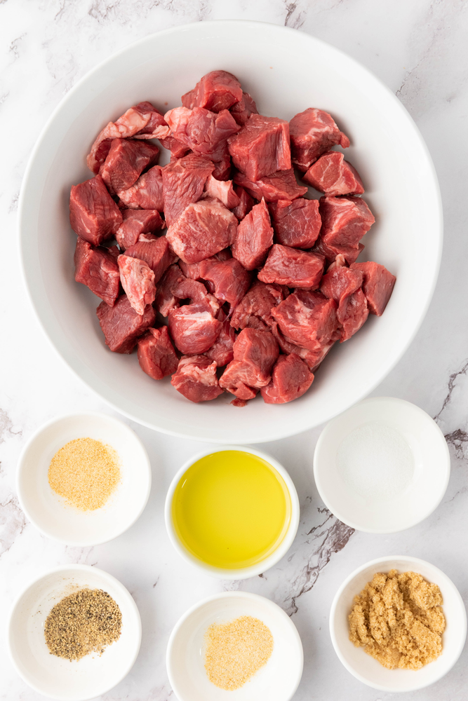 Ingredients For Garlic Butter Steak Bites