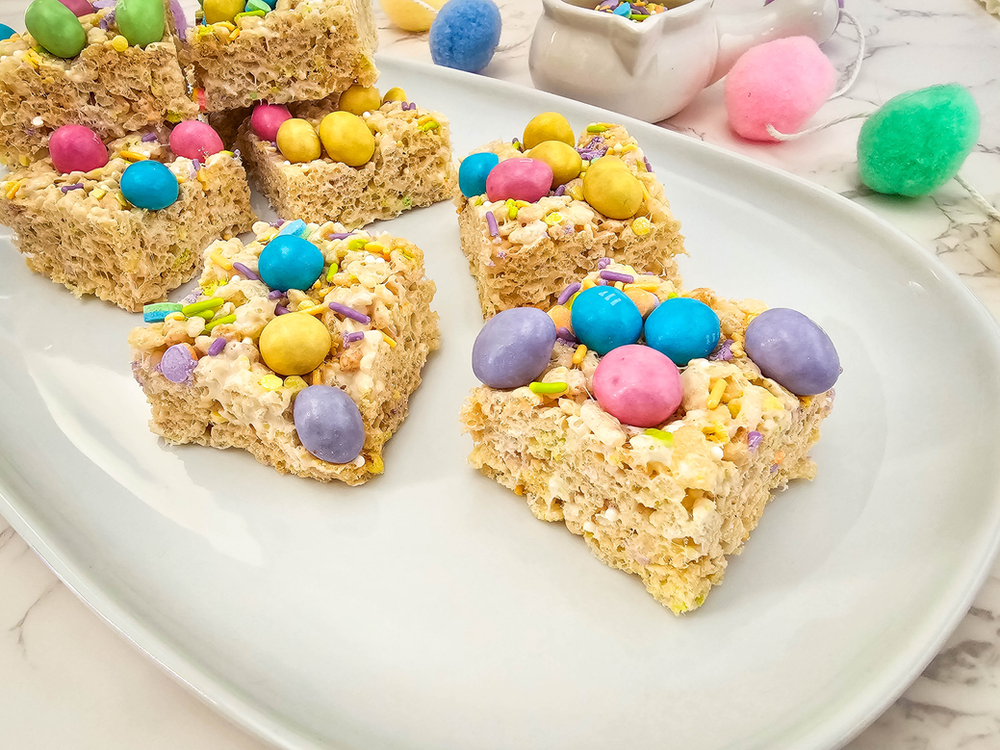 Easter Peanut M&Ms Rice Krispies Treats