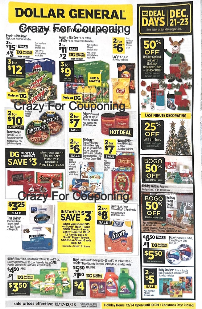 Dollar General Ad Scan December 17, 2023-December 23, 2023