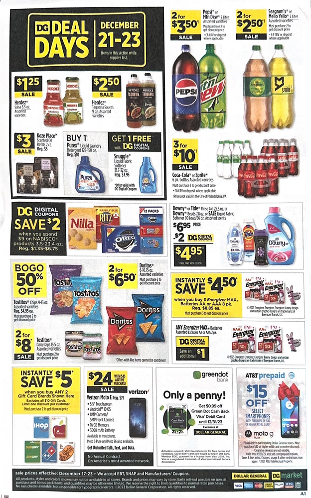 Dollar General Ad Scan December 17, 2023-December 23, 2023