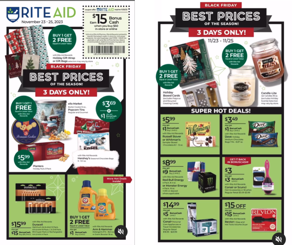 Rite Aid Black Friday 2023 Ad November 23-November 25, 2023