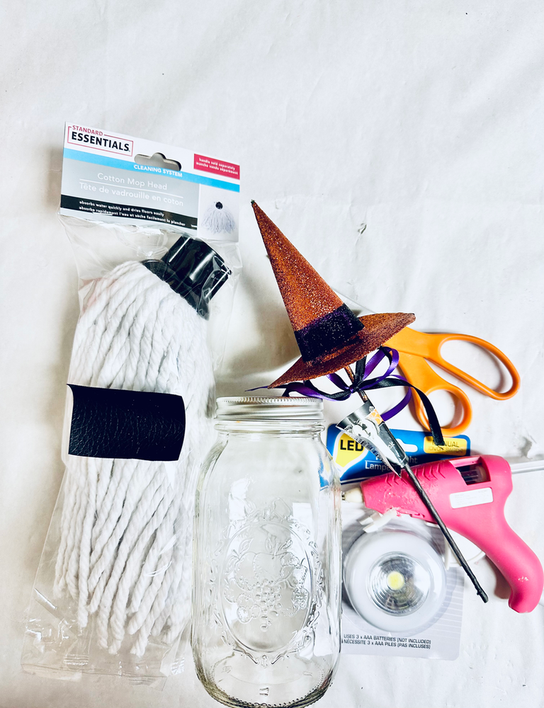 Supplies Dollar Tree DIY Ghost Mop