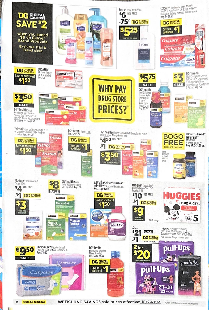 Dollar General Ad Scan October 29, 2023-November 4, 2023