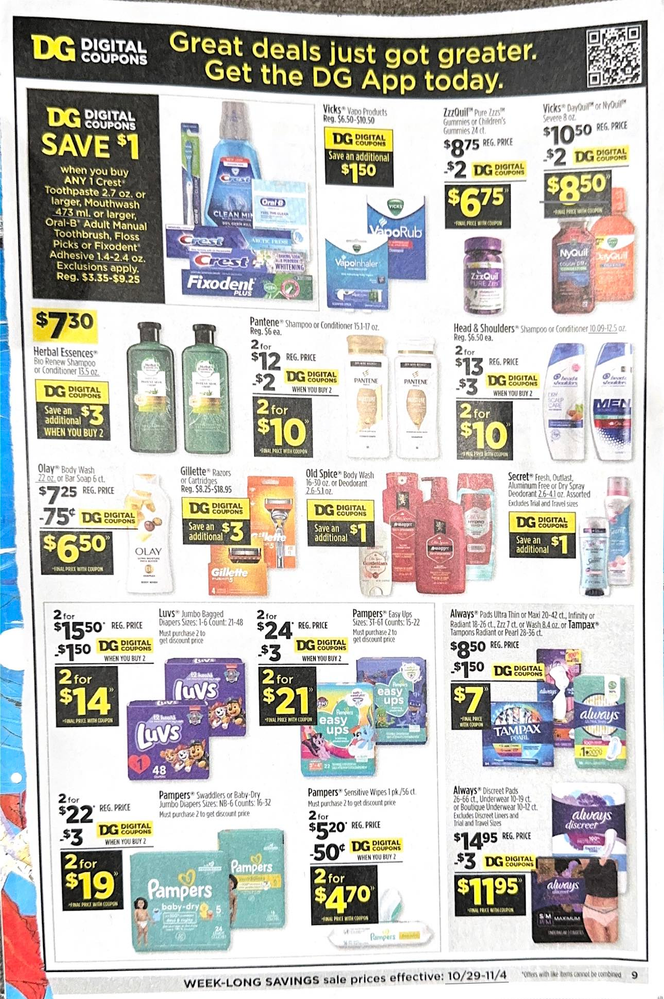 Dollar General Ad Scan October 29, 2023-November 4, 2023