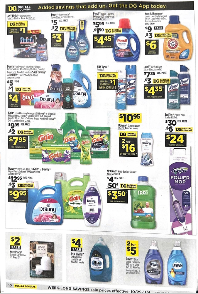 Dollar General Ad Scan October 29, 2023-November 4, 2023