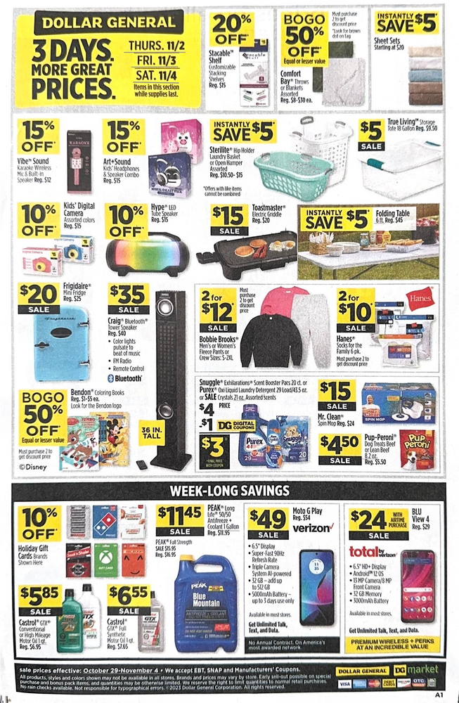 Dollar General Ad Scan October 29, 2023-November 4, 2023