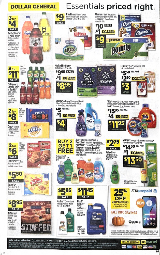 Dollar General Ad Scan October 8, 2023-October 14, 2023 