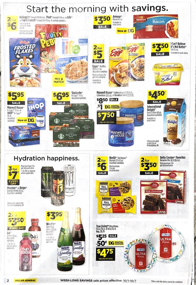 Dollar General Ad Scan October 1, 2023-October 7, 2023