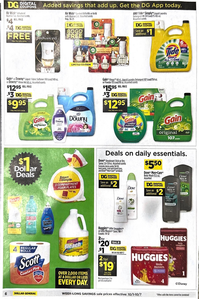 Dollar General Ad Scan October 1, 2023-October 7, 2023