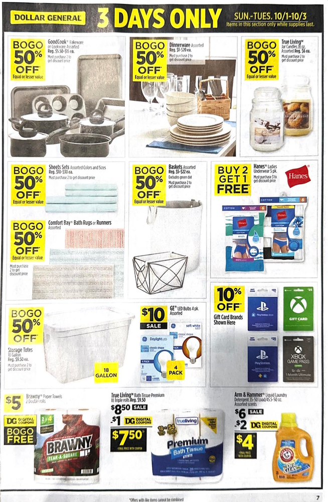 Dollar General Ad Scan October 1, 2023-October 7, 2023