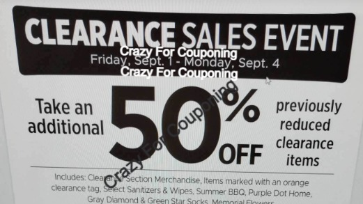 DOLLAR GENERAL CLEARACE EVENT; 09/01-09/04