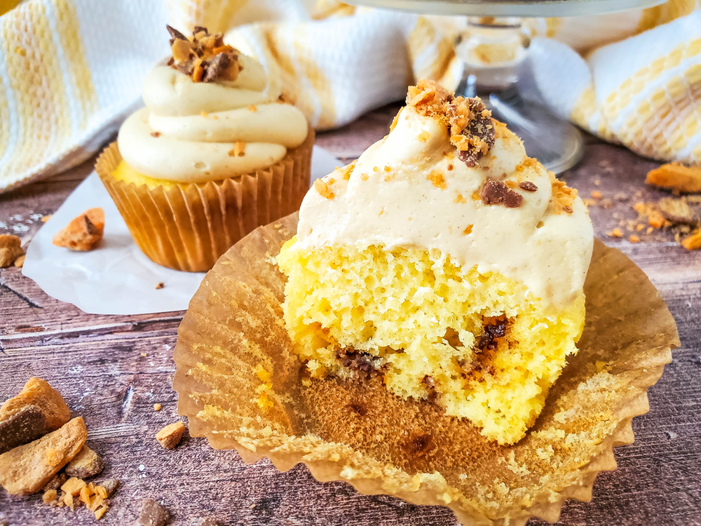 Inside Butterfinger Cupcakes