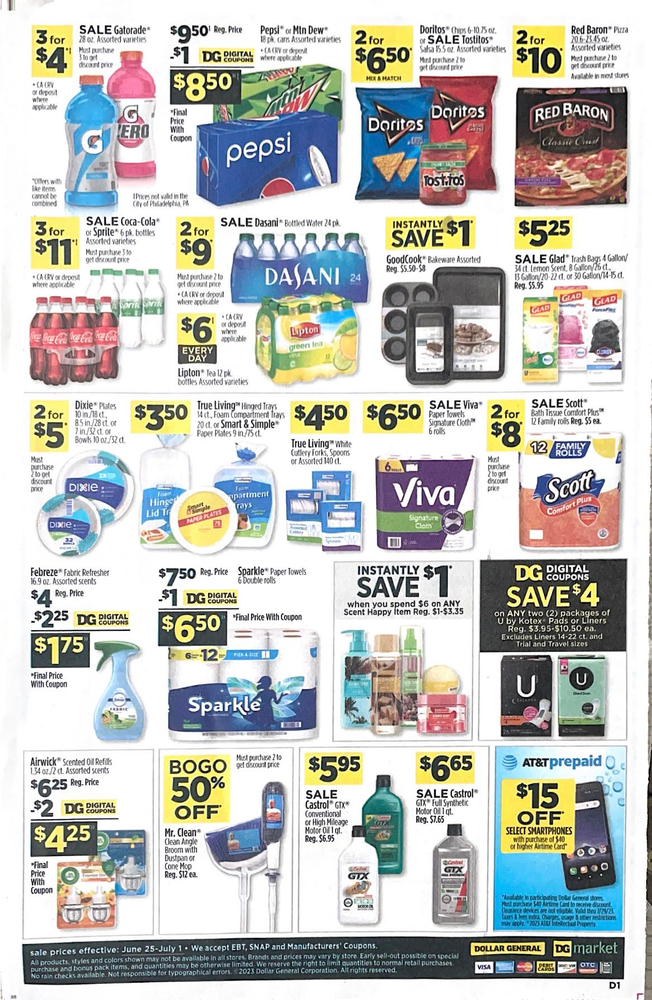 Dollar General Ad Scan June 25, 2023 -July 01, 2023