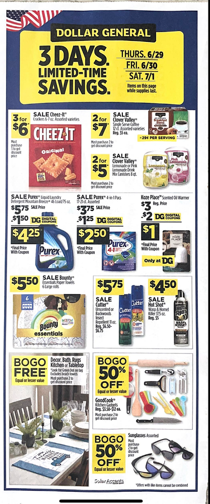 Dollar General Ad Scan June 25, 2023 -July 01, 2023