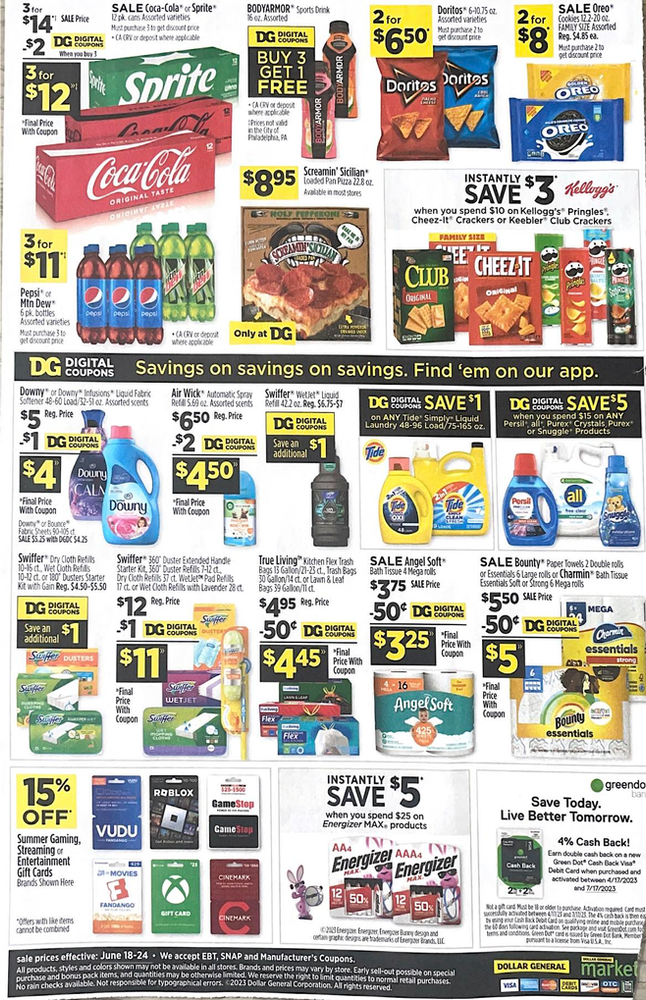 Dollar General Ad Scan June 18, 2023 -June 24, 2023