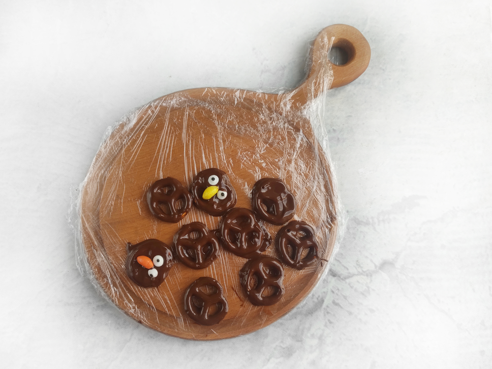 Chocolate covered Halloween pretzels