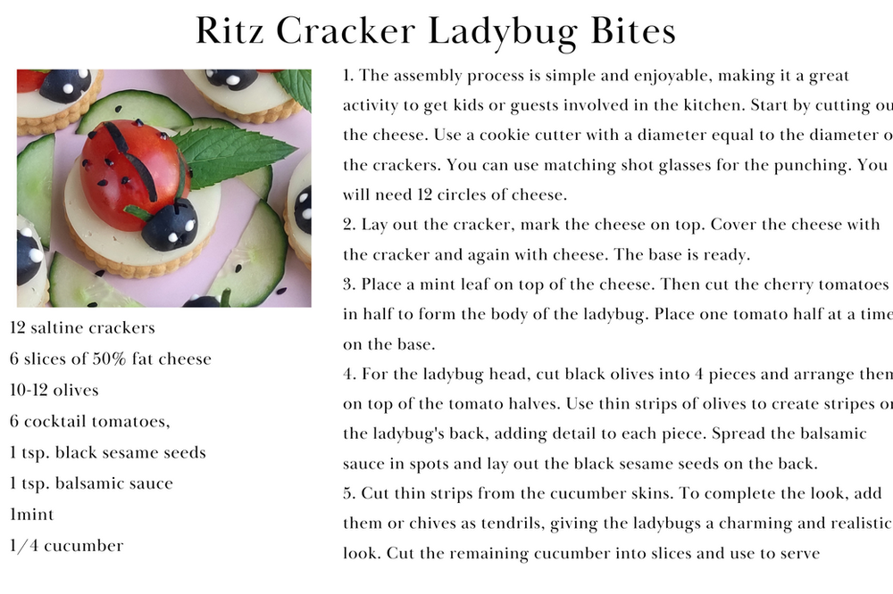 Ritz Cracker Ladybug Bites