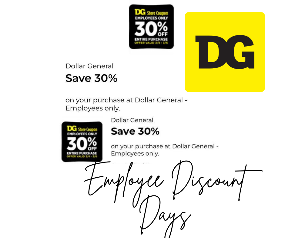 Dollar General Employee Discount Days Coming;