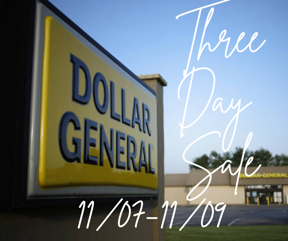 Dollar General 3 Day Sale