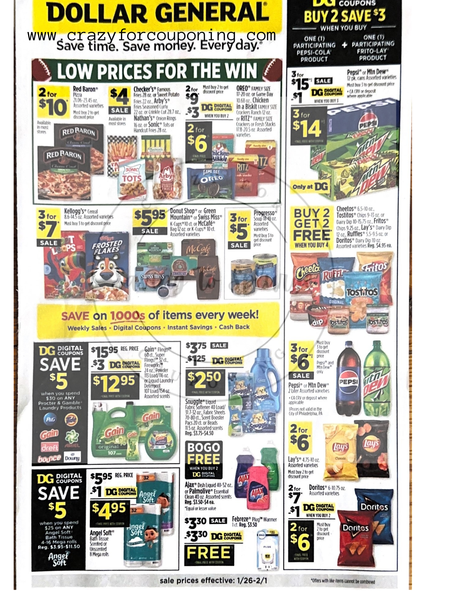 Dollar General Ad Scan: January 26 - February 1, 2025.
Here is your Dollar General Ad Scan for January 26 - February 1, 2025.