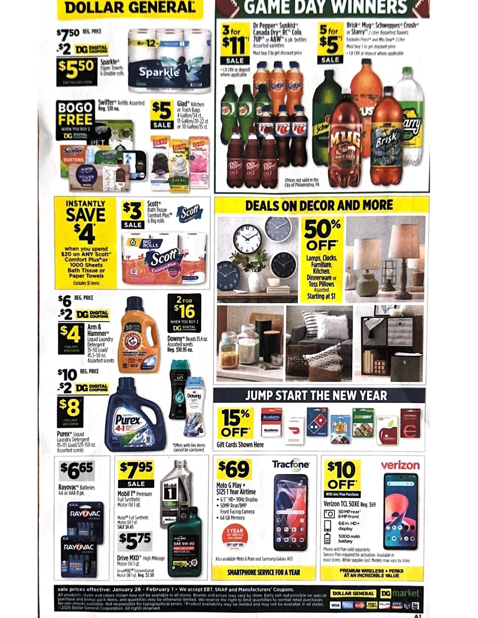 Dollar General Ad Scan: January 26 - February 1, 2025.
Here is your Dollar General Ad Scan for January 26 - February 1, 2025.