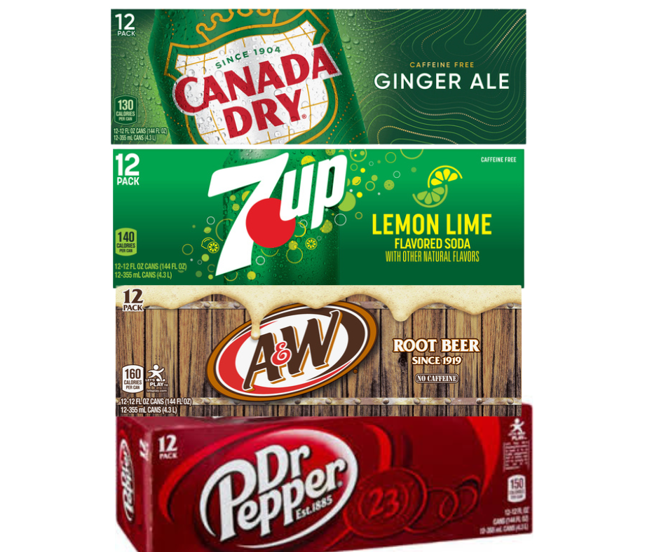 Dr. Pepper, 7Up, Canada Dry, A&W, Sunkist, RC Cola