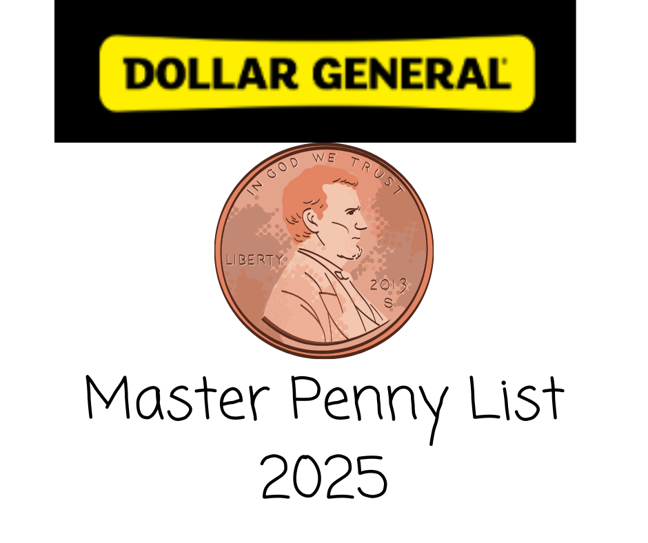 Dollar General 2025 Master Penny List